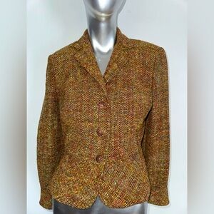 Talbots Multi Neutal Color Tweed Jacket